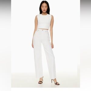 The '90s Winona Hi-Rise Wide Jean - White size 28